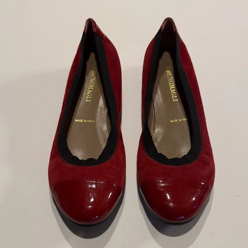 Bruno Magli Red and Black Flats